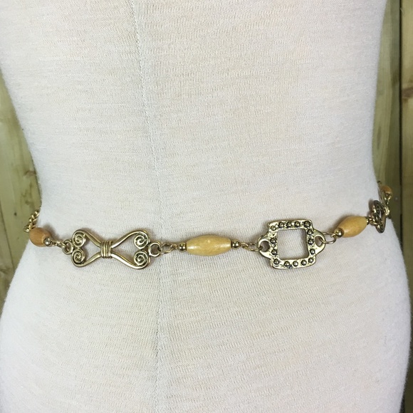 Vintage Studio New York Metal & Wood Belt - Picture 3 of 7